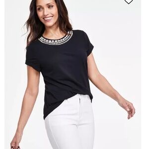 Macy's Women's Rhinestone-Trim Tee